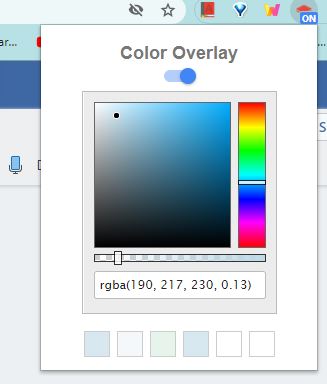 Color overlay interface