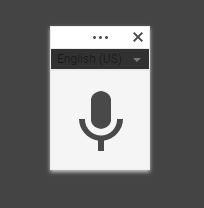 The dictation button that appear when you select voice typing.