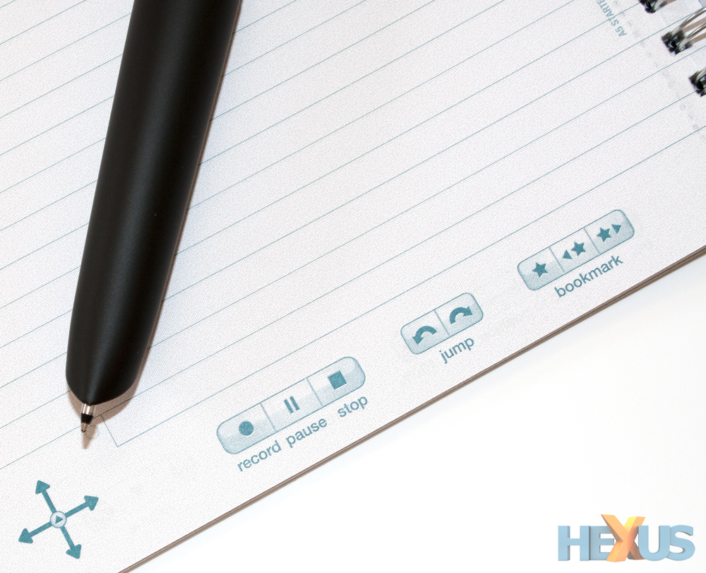 livescribe pen controls can also be accessed via the icons on the livescribe note books