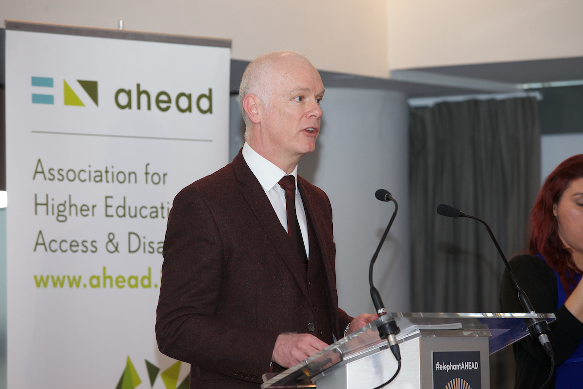 Dr. Graham Love formally launching the document at the AHEAD Annual Conference 2018